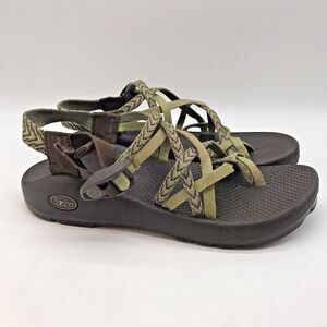 CHACO Zx2 Yampa Green Brown Women's 8 Double Strap Vibram Sole Sports Sandals